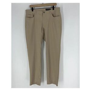 Dunning Golf Player Fit 5 Pocket Pant 36x32 Tan Khaki Performance Stretch Preppy